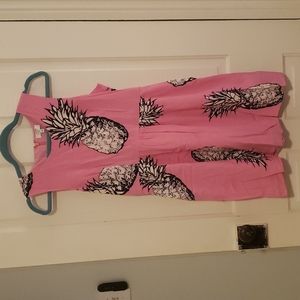 Crown & Ivy 10P pineapple dress with pockets